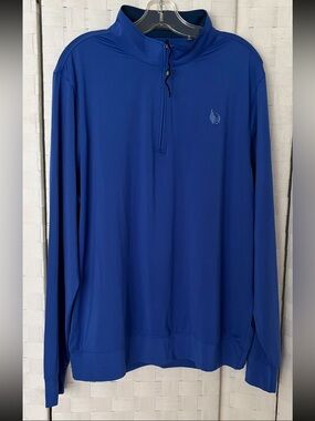 Turtleson Men's Blue Quarter-Zip Pullover with Subtle Logo Size XL NWOT